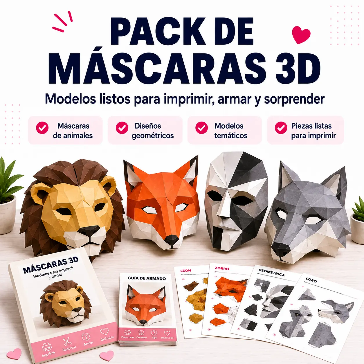 PACK DE MÁSCARAS 3D
